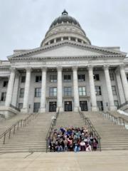 all 4th graders outside the capitol building