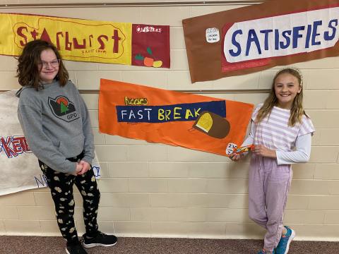 5th graders and their candy bar creations!