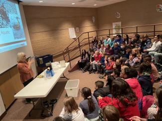 4th graders listening to the storm water presentation.