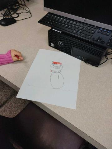 kindergarten finished snowman