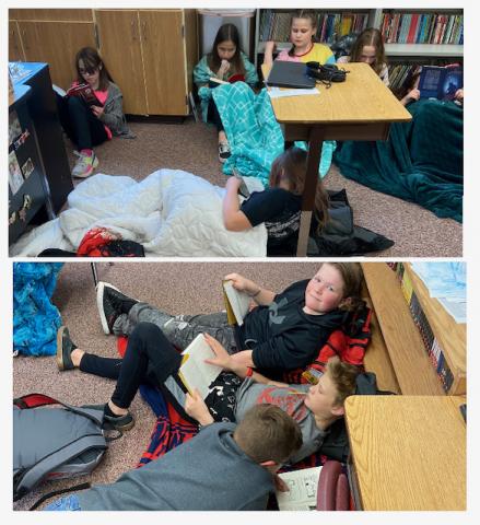 Mrs. Snow's students all settled in to read