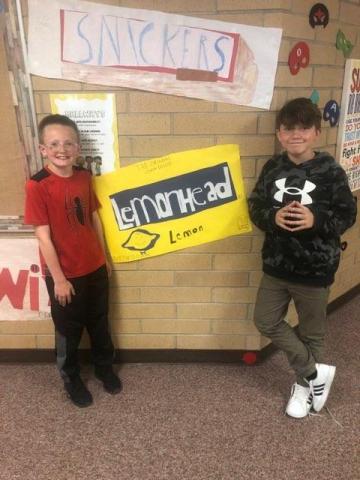 Hunter and Gabe designed a lemonhead project
