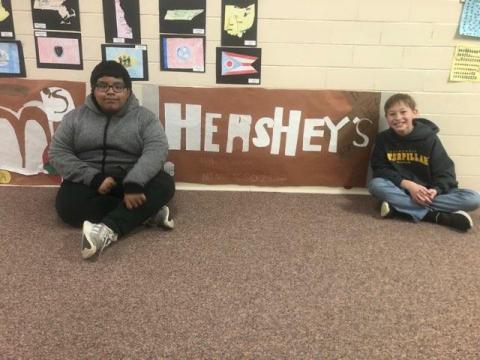 Anthony and Sawyer created a hershey's choclate bar