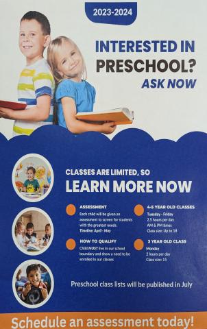 Preschool Flyer- English