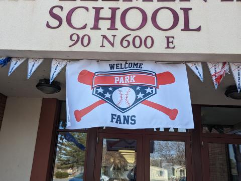 baseball sign out front