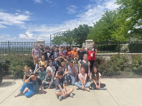 4th graders at the cemetary