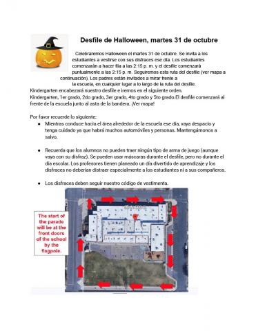 Halloween parade spanish information