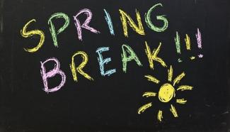 Spring break chalkboard image