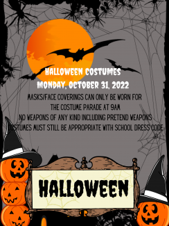Halloween Costume guidelines