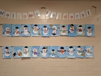 1st grade snowman art