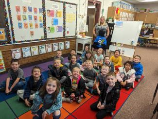 Parker with Mrs. Pearson's class