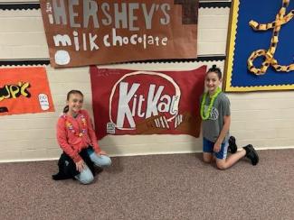 5th graders and their candy bar wrapper