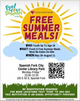 Free summer meals flyer