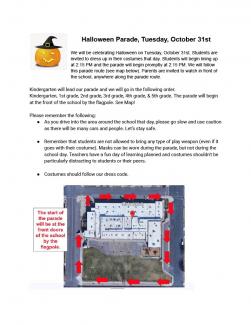 Halloween parade information
