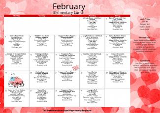 February Lunch Calendar