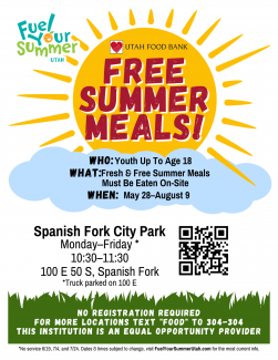 Free Summer meals flyer